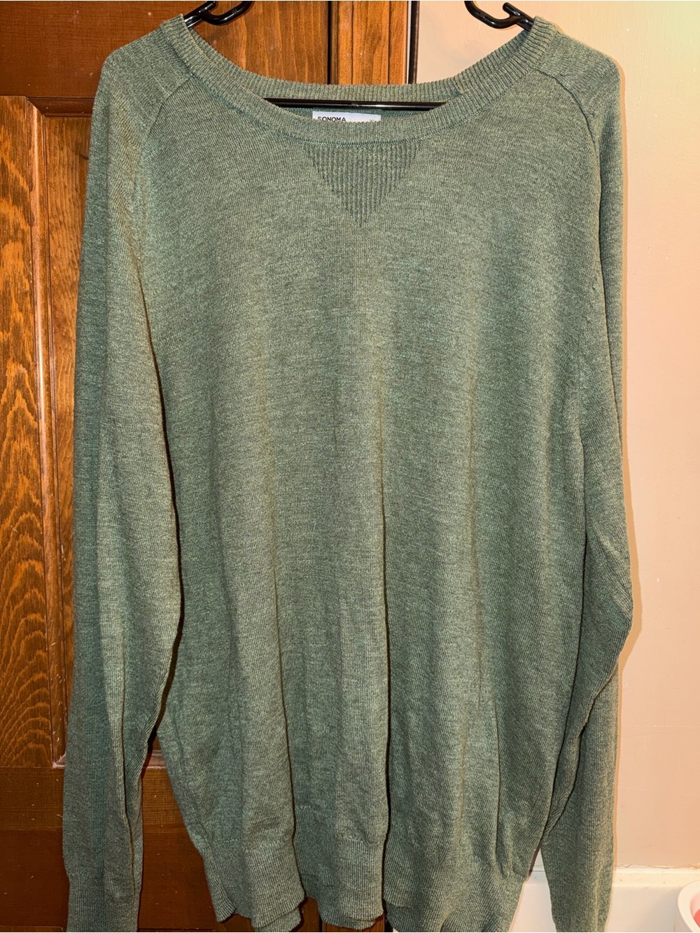 Sonoma Sage Green Knit Crewneck Sweater